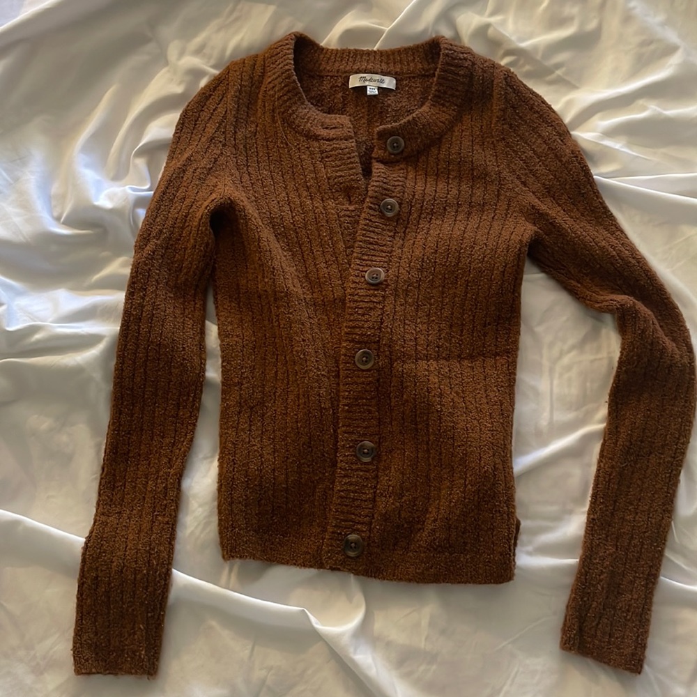 Dark brown knit Madewell Sweater— never worn